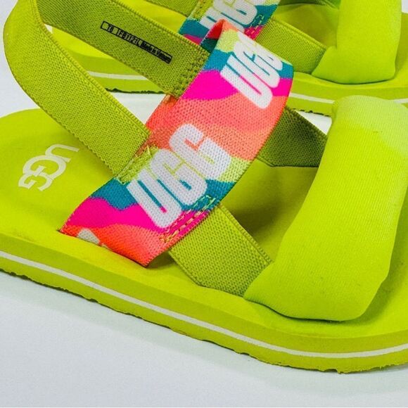 Ugg Child Zuma Sling Sandal Neon Green Toddler 8 - Picture 7 of 11